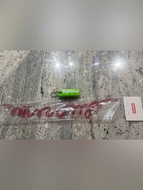 Supreme Accessories Lot: Silly Straw (NWT) + Level Keychain